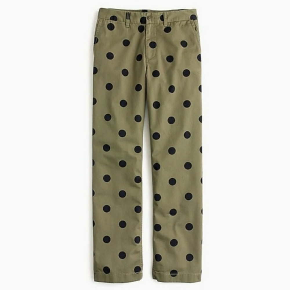 **SOLD **J Crew Tall Boyfriend Chino in Polka Dot
